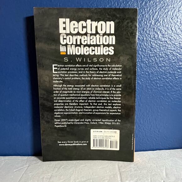 Electron Correlation in Molecules 2007th Edition (Dover Books on Chemistry) - Picture 2 of 8